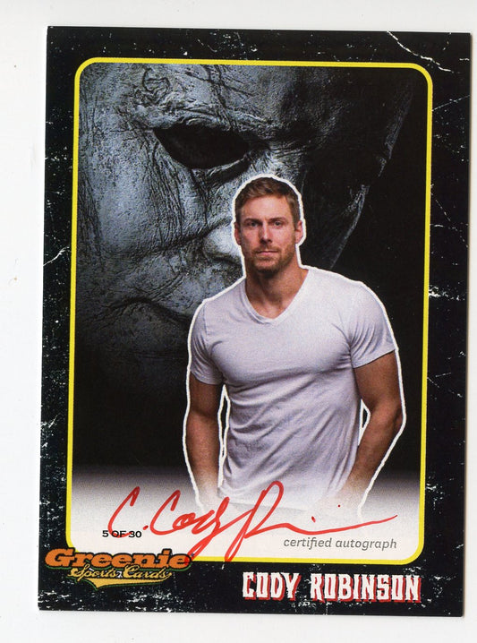 CODY ROBINSON AUTOGRAPH 2024 GREENIE SPORTS CARDS NIL MICHAEL MYERS STUNTMAN 5/30