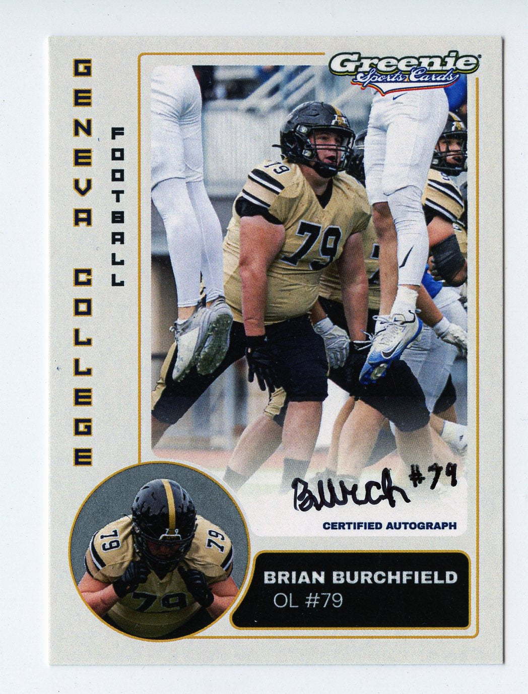 BRIAN BURCHFIELD Certified Autograph Trading Card 2025-26 Greenie Sports Cards NIL Trading Card