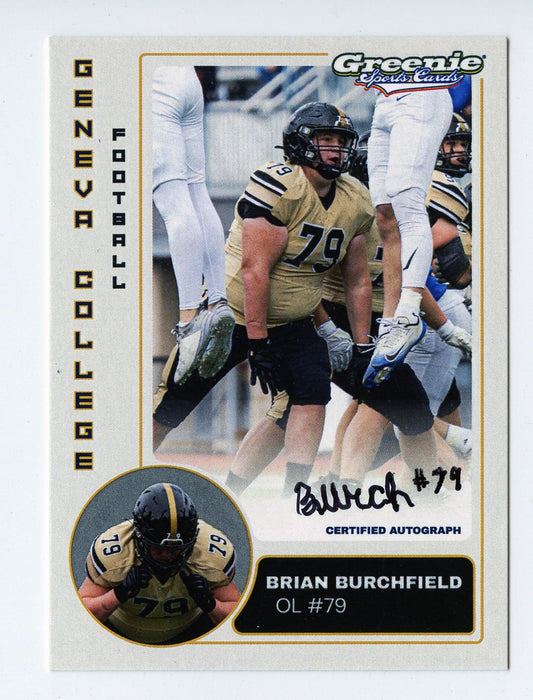 BRIAN BURCHFIELD Certified Autograph Trading Card 2025-26 Greenie Sports Cards NIL Trading Card