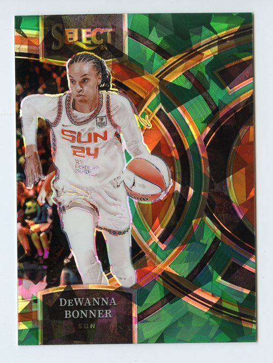 WNBA48 DEWANNA BONNER 2024 SELECT WNBA GREEN CRACKED ICE PRIZM PREMIER #129 SUN