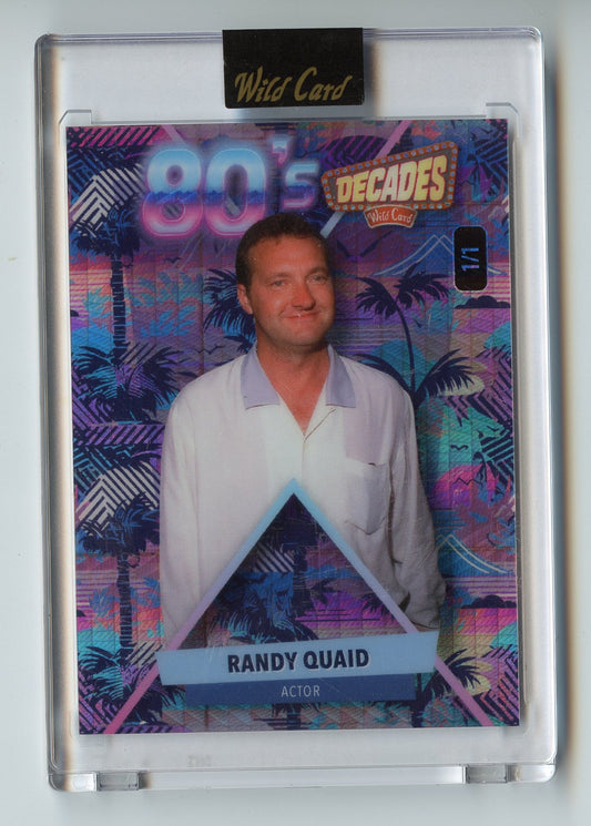 RANDY QUAD 1/1 WILD CARD DECADES SPECIAL PREVIEW EDITION PROOF