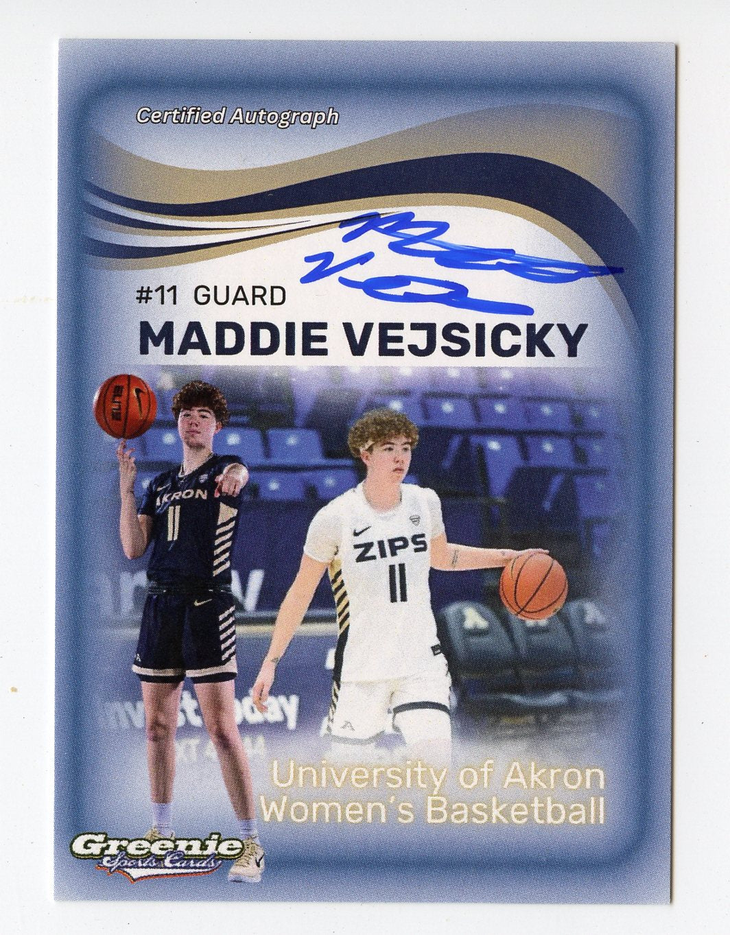 MADDIE VEJSICKY Certified Autograph Trading Card 2024 Greenie Sports Cards NIL Trading Card