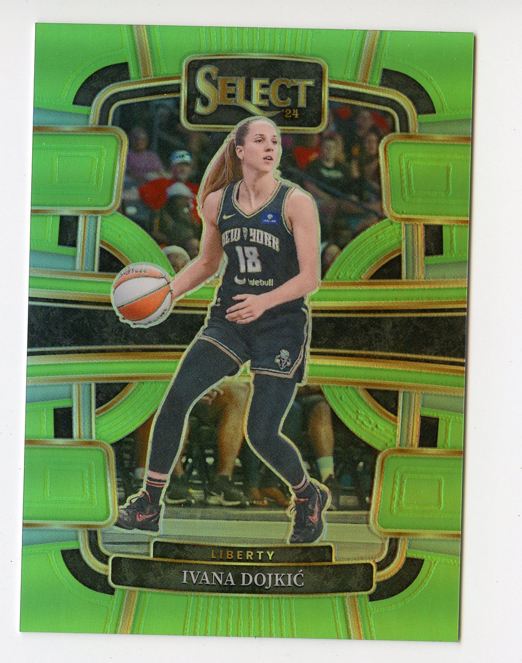 WNBA19 IVANA DOJKIC 2024 SELECT GREEN REFRACTOR 24/75 #28 LIBERTY