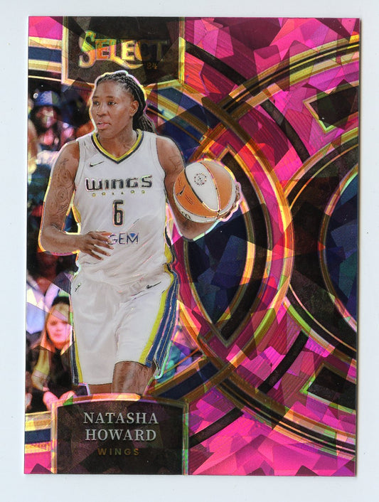 A296 NATASHA HOWARD 2024 SELECT WNBA PINK ICE REFRACTOR PREMIER #109 WINGS