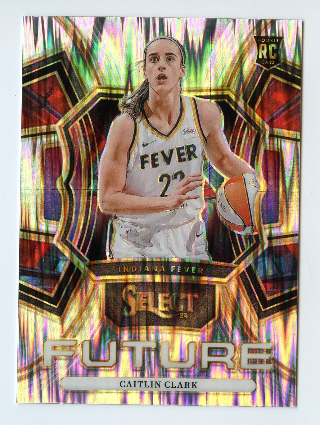 WNBA42 CAITLIN CLARK RC 2024 SELECT WNBA FUTUE FLASH PRIZM #4 FEVER