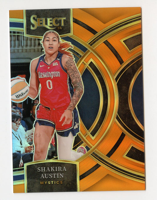 WNBA24 SHAKIRA AUSTIN 2024 SELECT ORANGE REFRACTOR 110/125 #139 MYSTICS