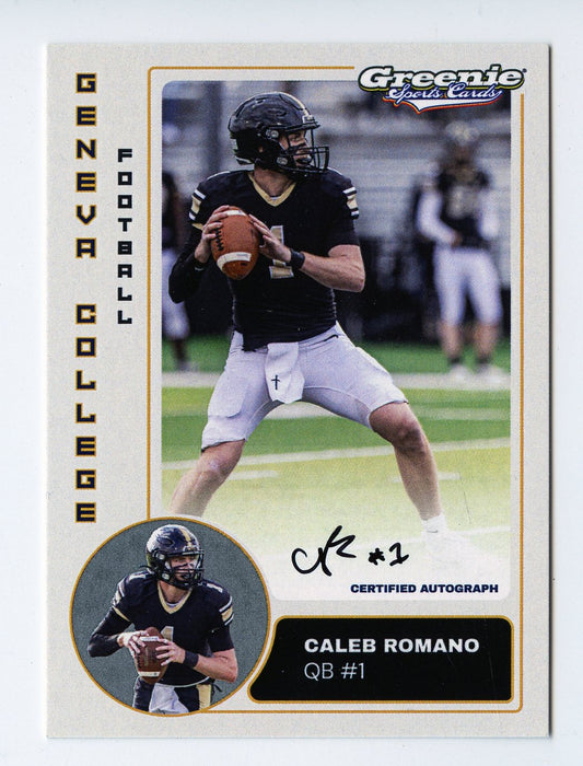 CALEB ROMANO Certified Autograph Trading Card 2025-26 Greenie Sports Cards NIL Trading Card