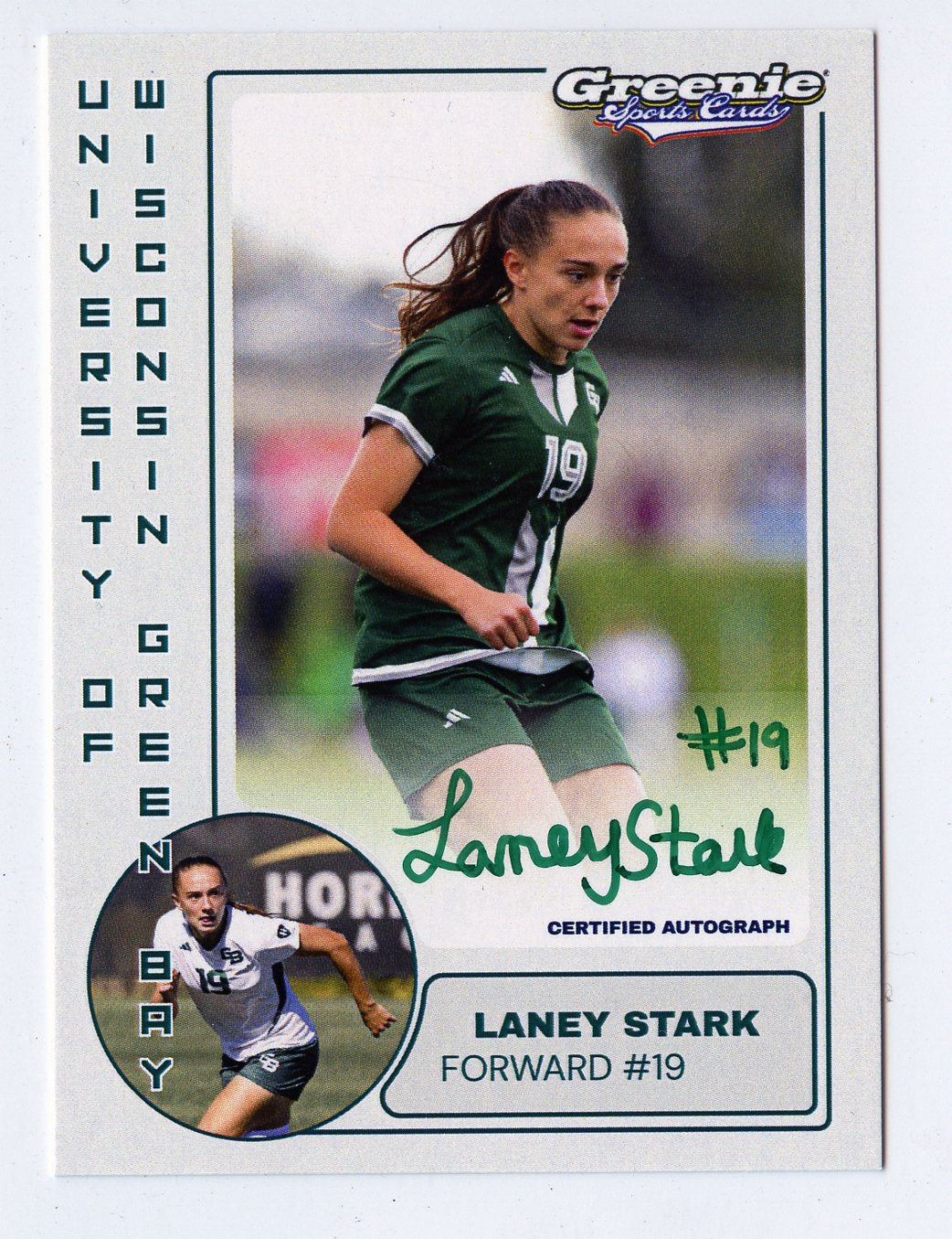 LANEY STARK Certified Autograph Trading Card 2025 Greenie Sports Cards NIL Trading Card