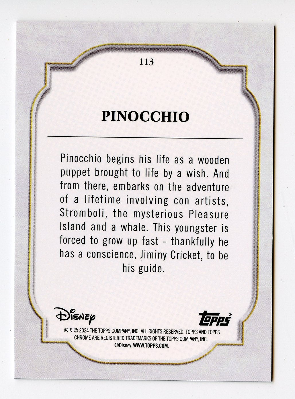 PINOCCHIO 2024 TOPPS CHROME DISNEY #113