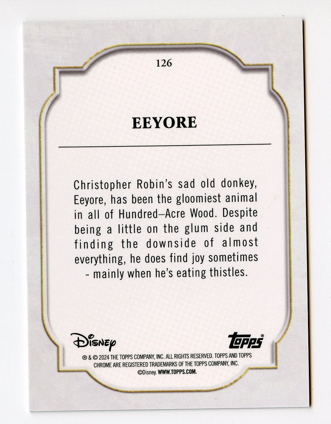 EEYORE 2024 TOPPS CHROME DISNEY #126