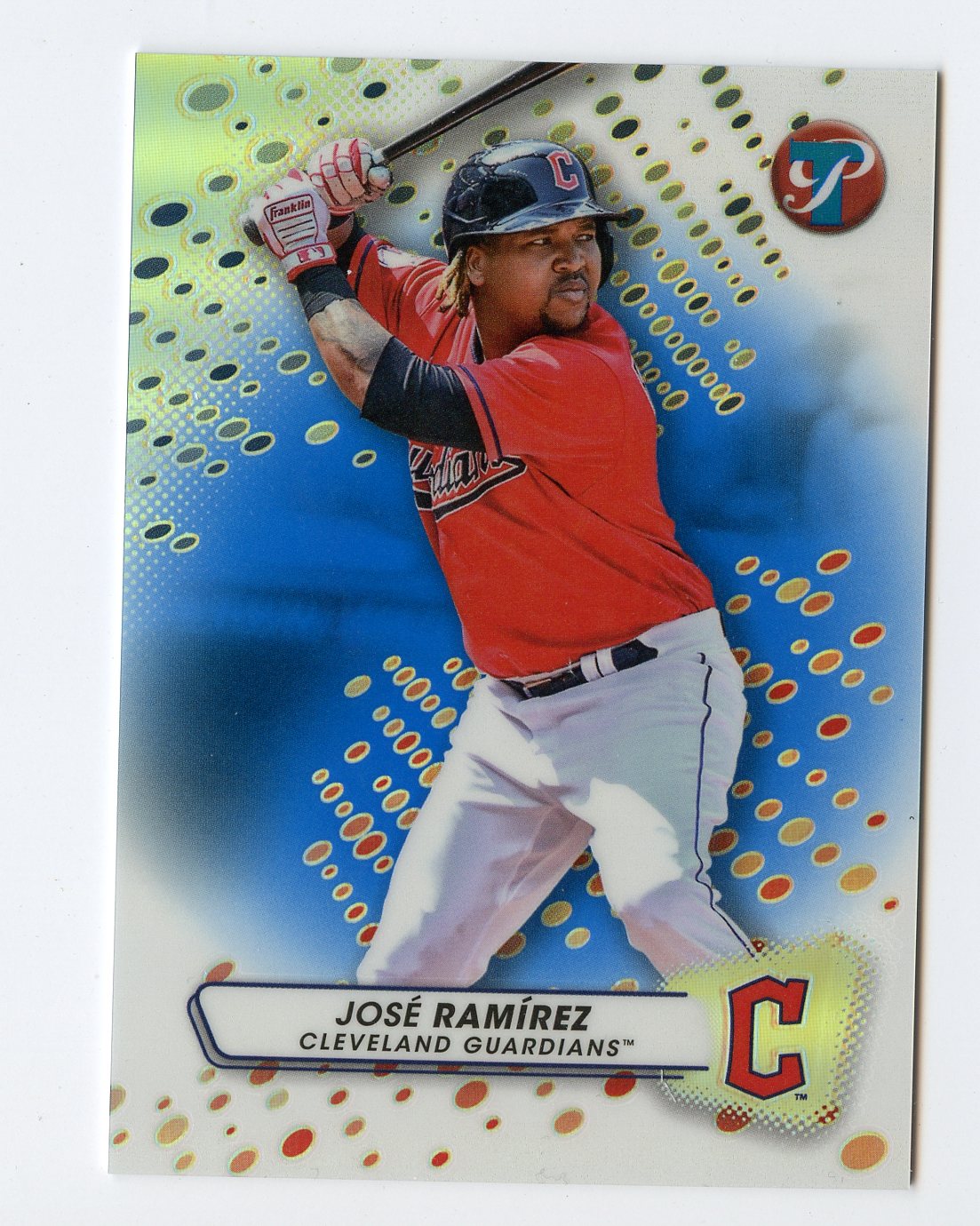 JOSE RAMIREZ 2023 TOPPS PRISTINE BLUE REFRACTOR 71/75 #82 CLEVELAND GUARDIANS