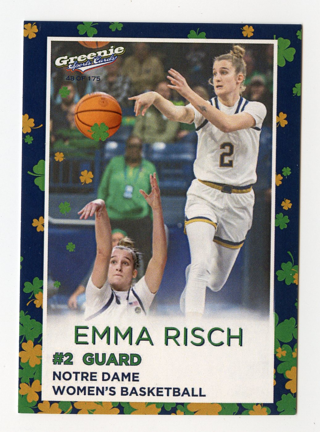 EMMA RISCH 2024 GREENIE SPORTS CARDS NIL /175 NOTRE DAME WBB RARE SP