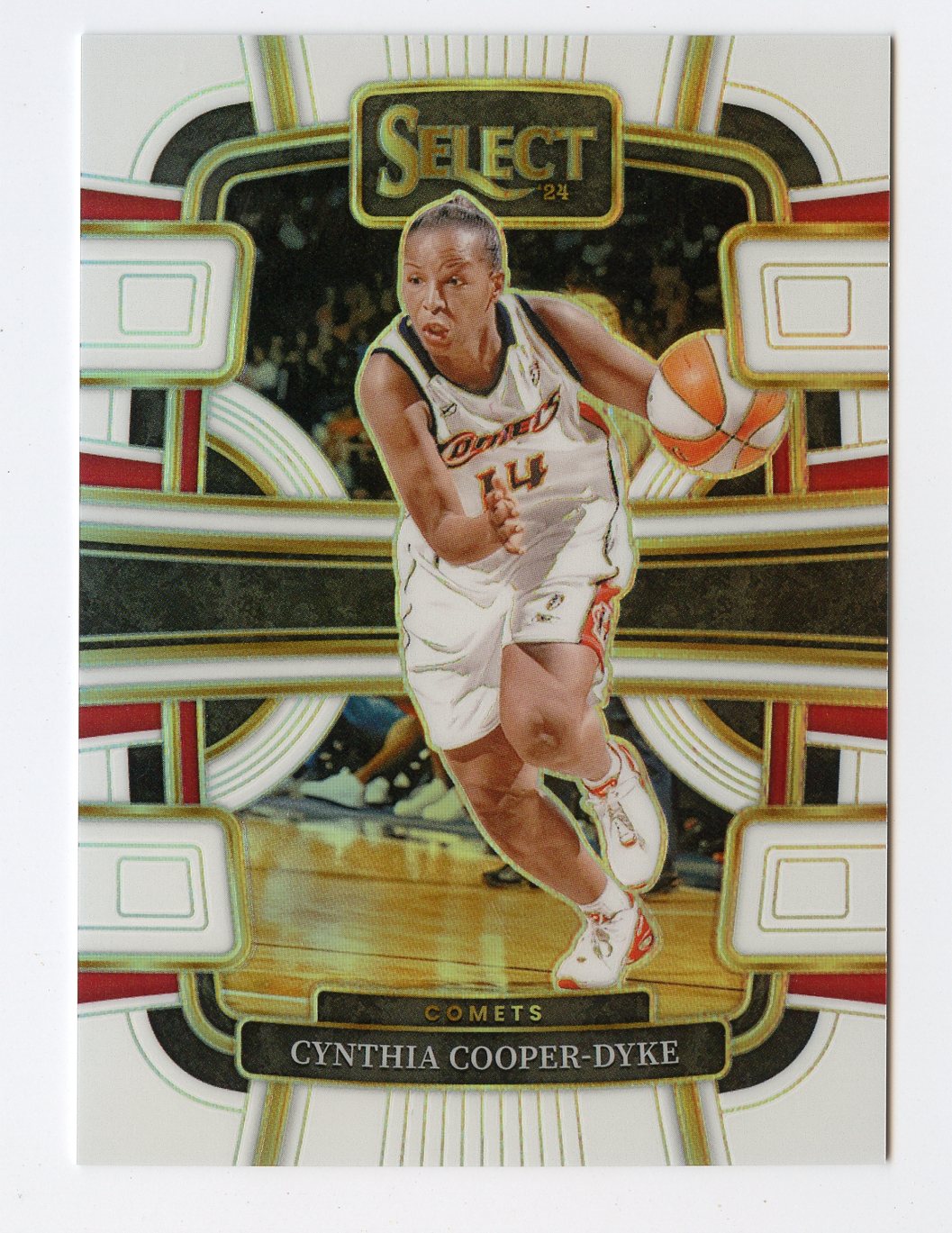 WNBA3 CYNTHIA COOPER-DYKE 2024 SELECT WHITE REFRACTOR 79/99 #80 COMETS