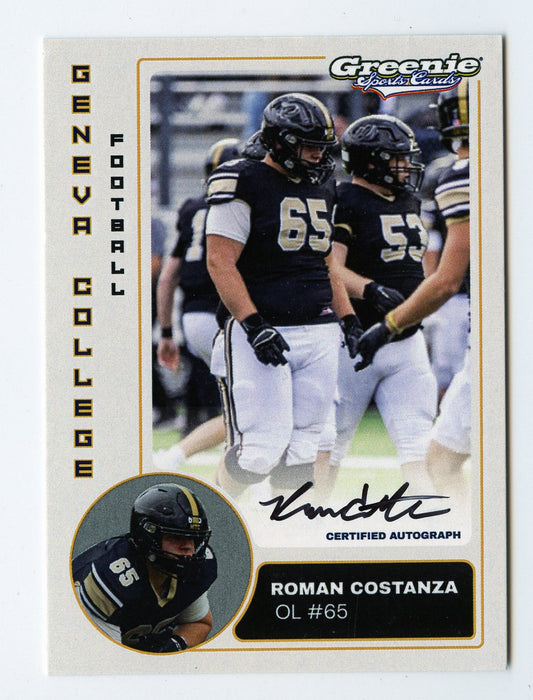 ROMAN COSTANZA Certified Autograph Trading Card 2025-26 Greenie Sports Cards NIL Trading Card