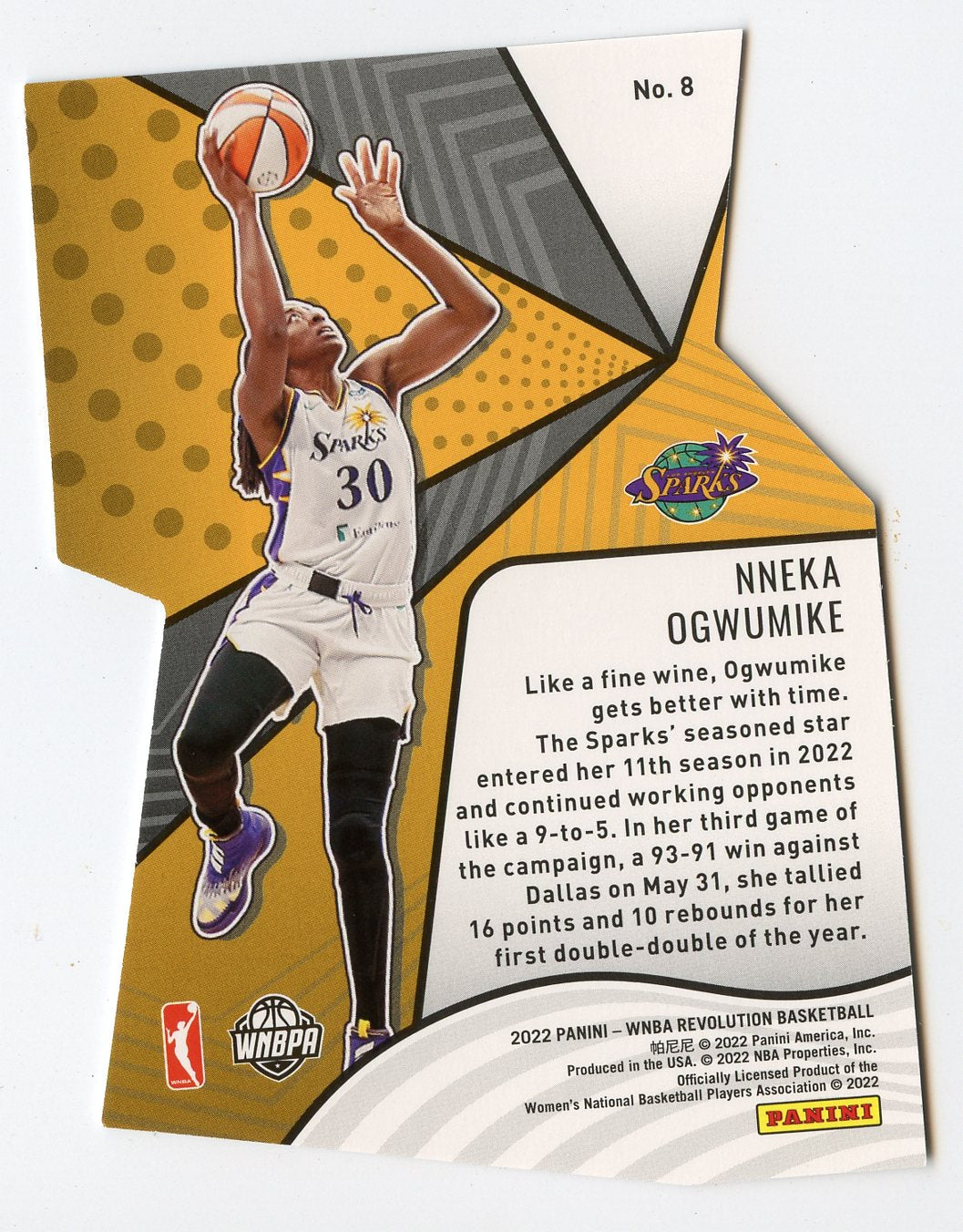 A321 NNEKA OGWUMIKE 2022 REVOLUTION LIFTOFF! DIE CUT #8 SPARKS