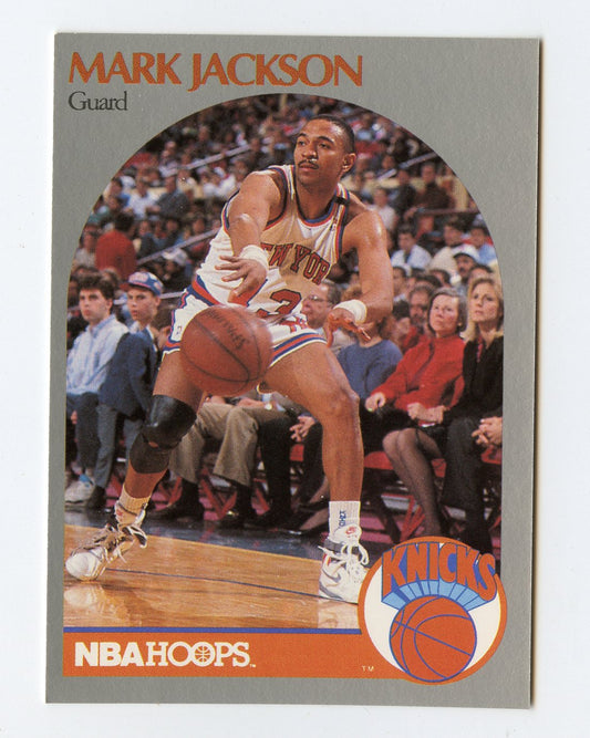 MARK JACKSON 1990 HOOPS #205 WITH THE MENENDEZ BROTHERS - NEW YORK KNICKS