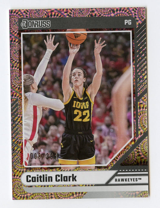 WNBA2 CAITLIN CLARK 2024 DONRUSS COLLECTION SILVER 8/399 #9 IOWA