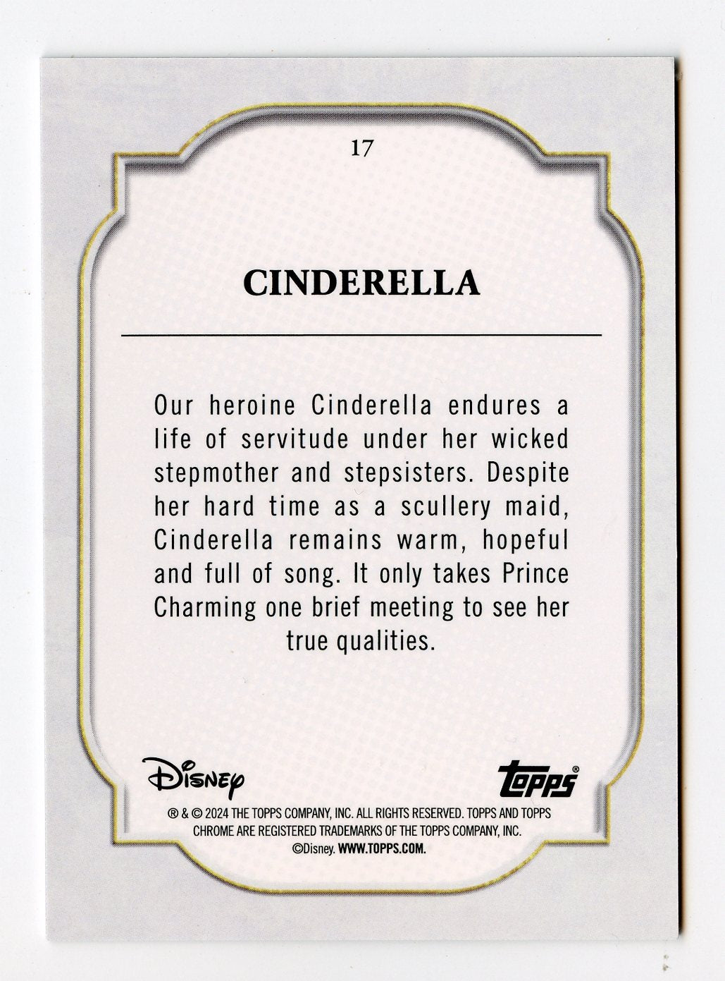 CINDERELLA 2024 TOPPS CHROME DISNEY #17