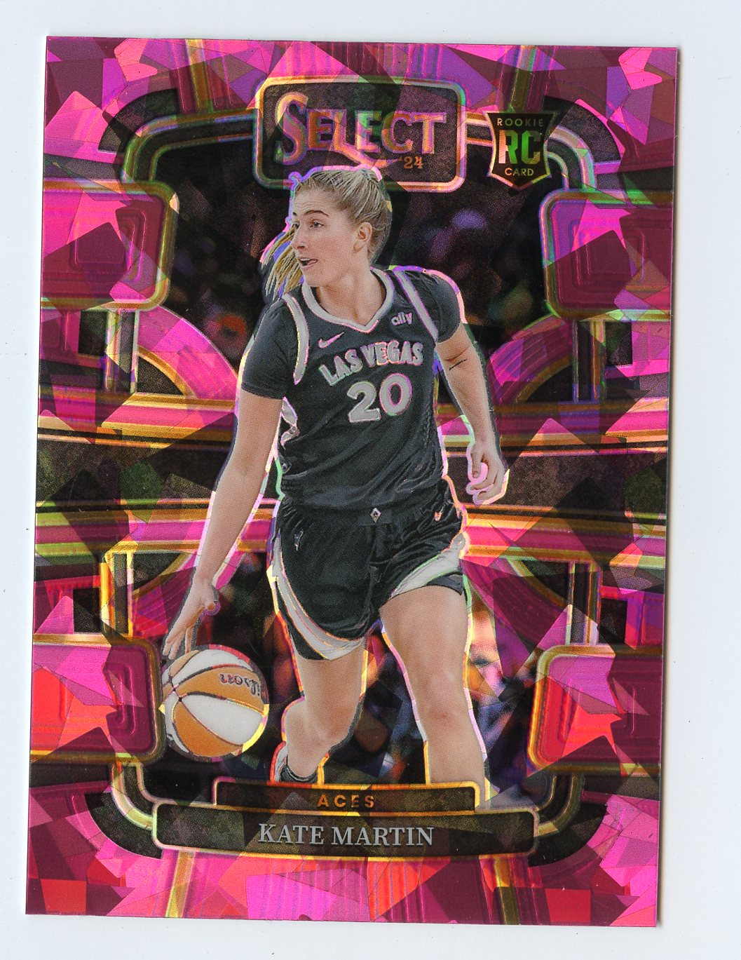 WNBA7 KATE MARTIN RC 2024 SELECT PINK ICE REFRACTOR #22 ACES