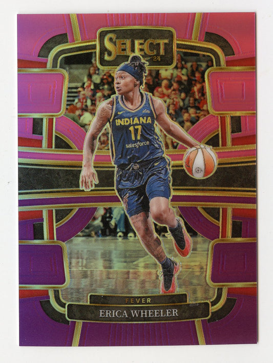 WNBA39 ERICA WHEELER 2024 SELECT WNBA PURPLE PRIZM REFRACTOR 7/99 CONCOUSE #19 FEVER