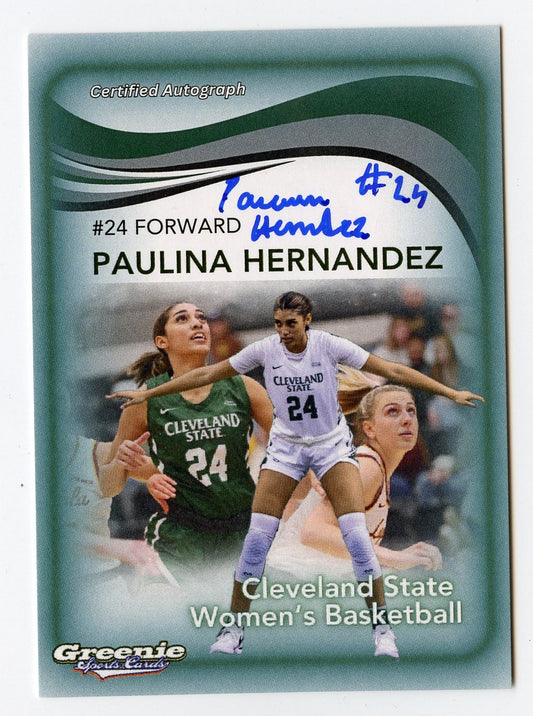 PAULINA HERNANDEZ Certified Autograph Trading Card 2024 Greenie Sports Cards NIL Trading Card