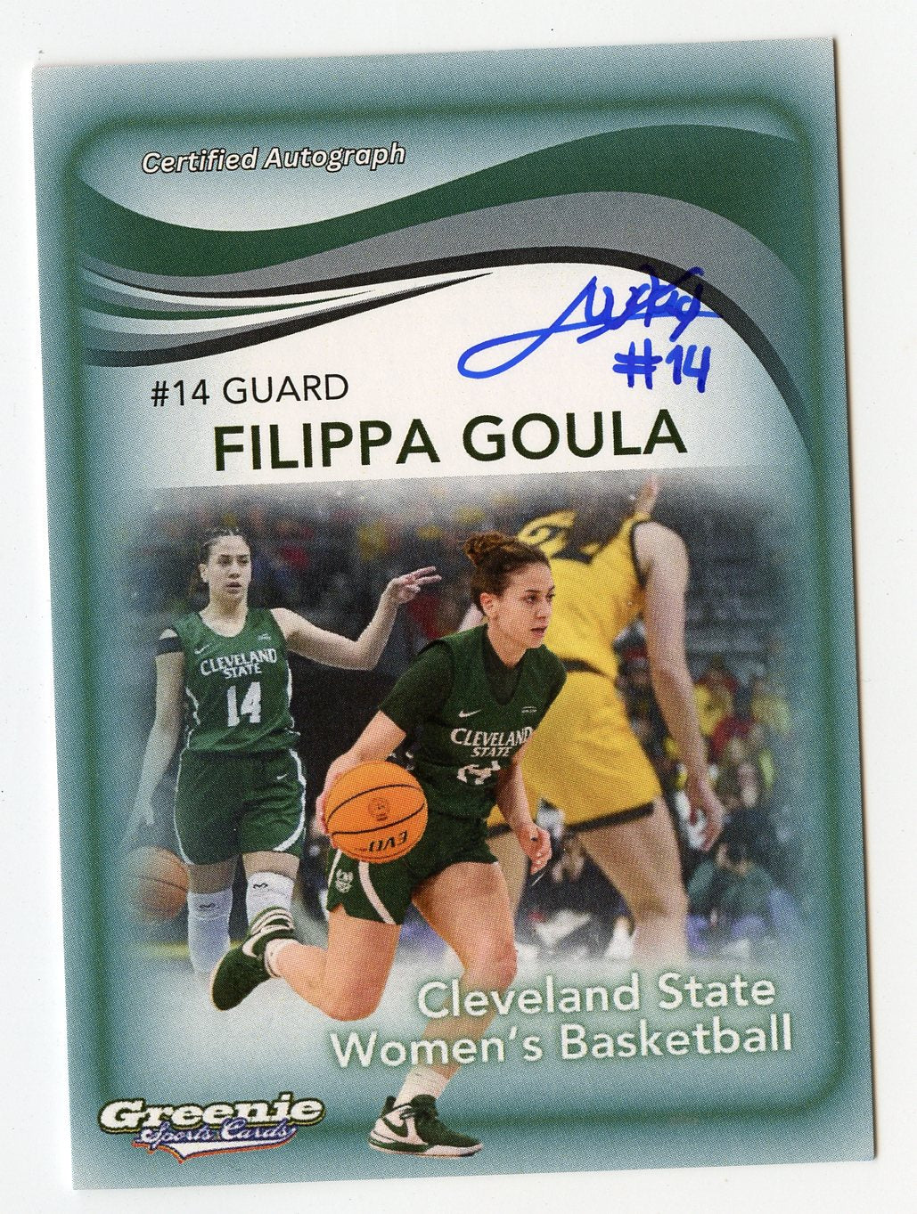 FILIPPA GOULA Certified Autograph Trading Card 2024 Greenie Sports Cards NIL Trading Card