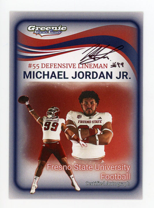 MICHAEL JORDAN JR Certified Autograph Trading Card 2025 Greenie Sports Cards NIL Trading Card