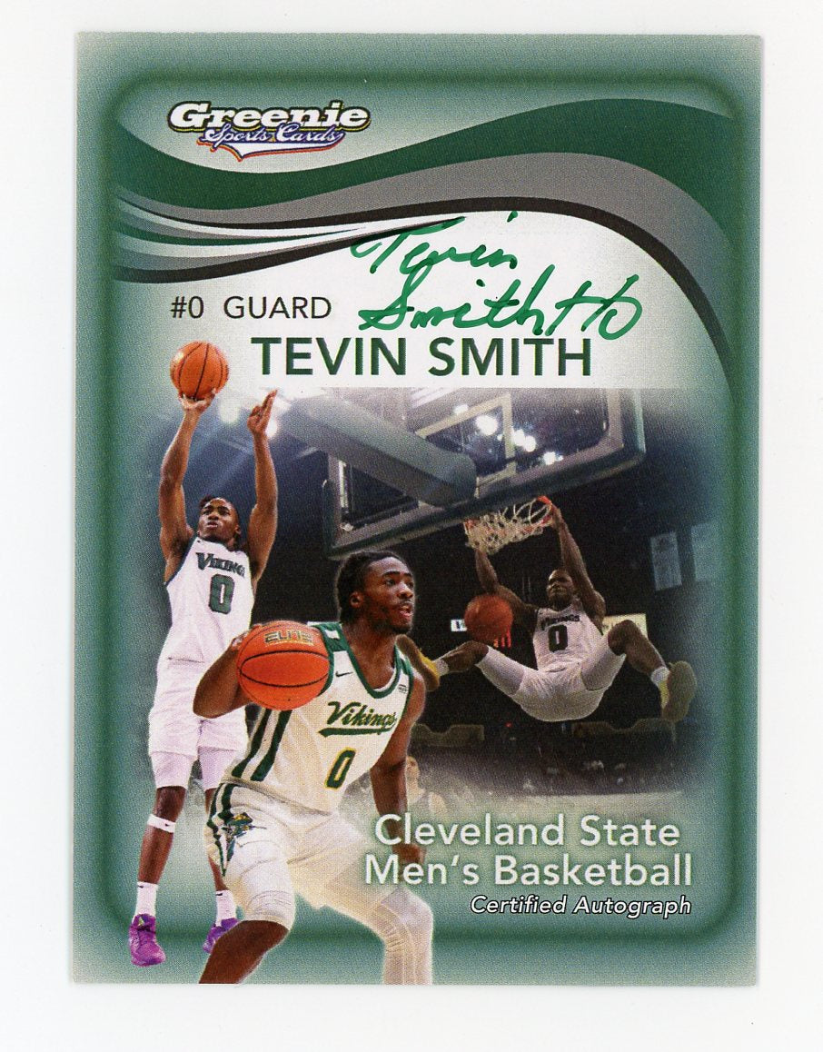 TEVIN SMITH Certified Autograph Trading Card 2025 Greenie Sports Cards NIL Trading Card