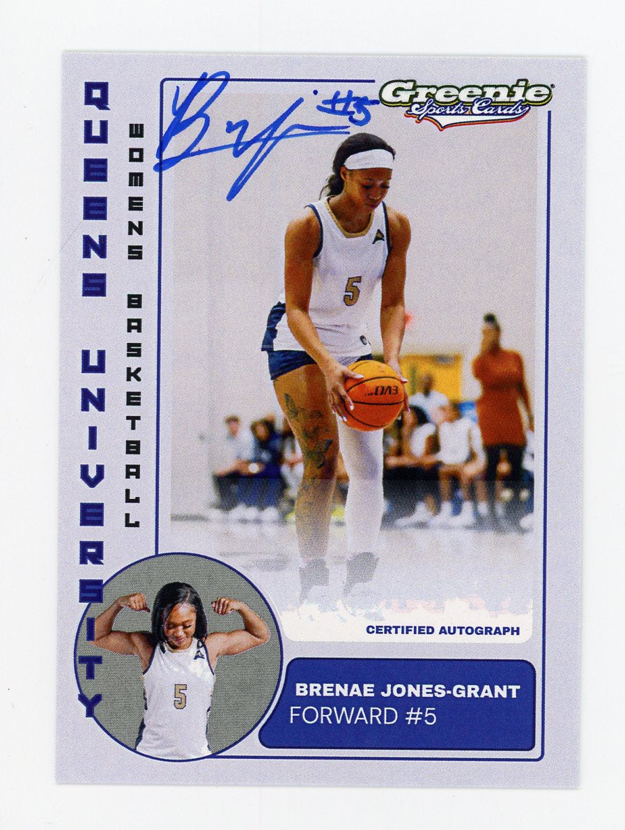 BRENAE JONES-GRANT Certified Autograph Trading Card 2025-26 Greenie Sports Cards NIL Trading Card
